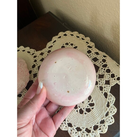 Beautiful Vintage Pink Angel Trinket Dish - Picture 7 of 7